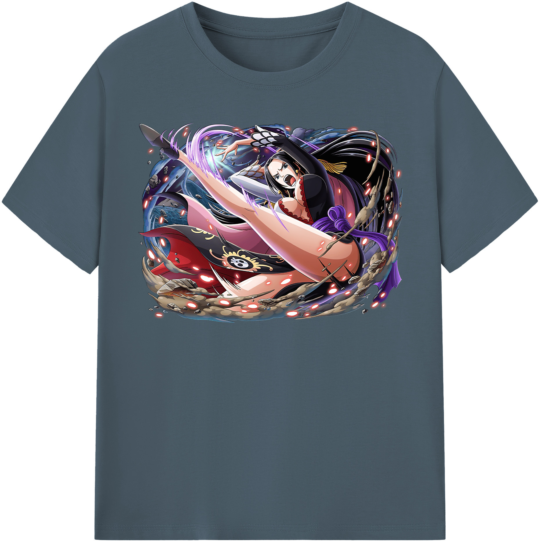 ワンピース ボア・ハンコック ONE PIECE Boa·Hancock 綿100％半袖Tシャツ（フロントプリント）